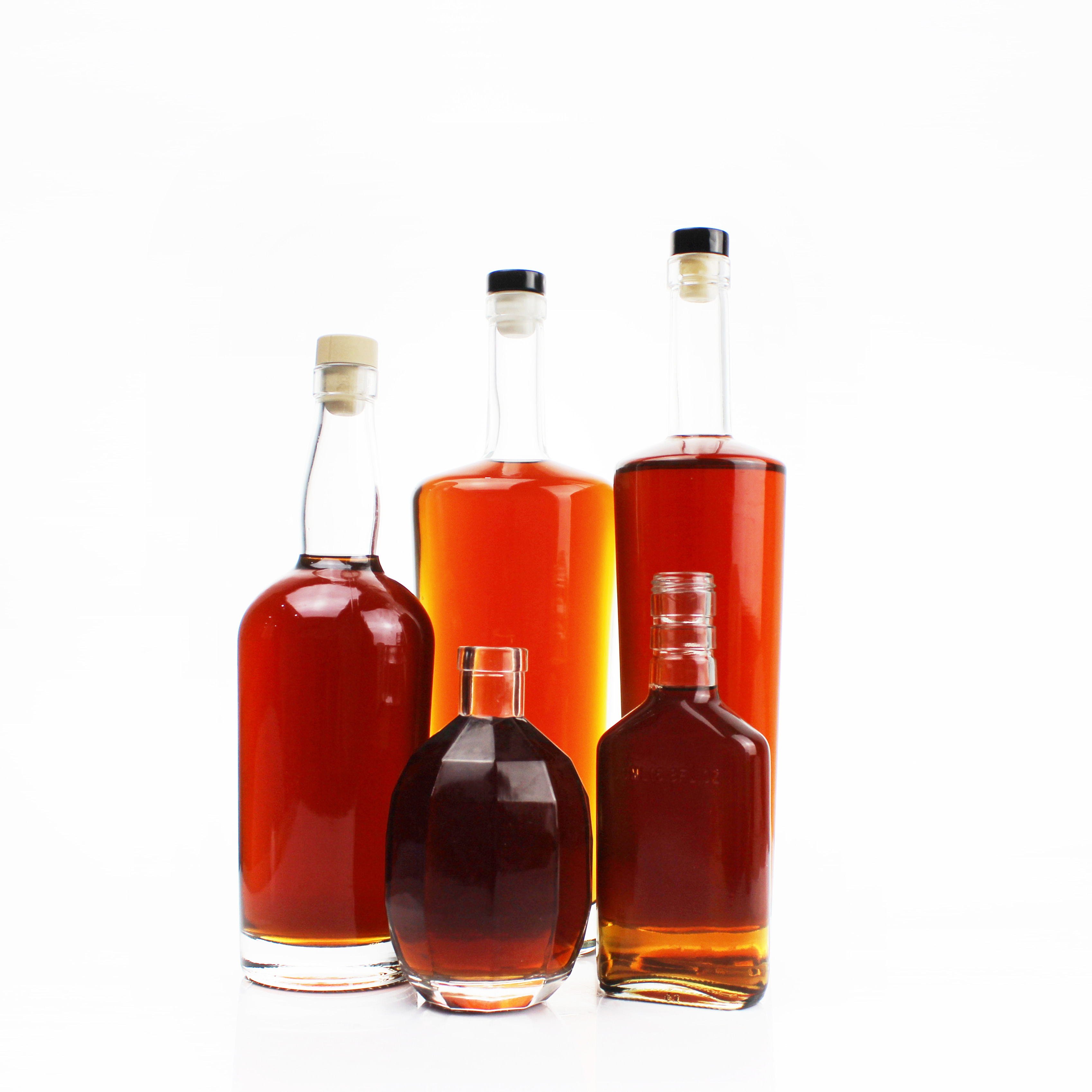 Factory Price Wholesale Empty Wine Bottle with 1 Liter Glass Bottles for Whiskey Bottles for Liquor Package