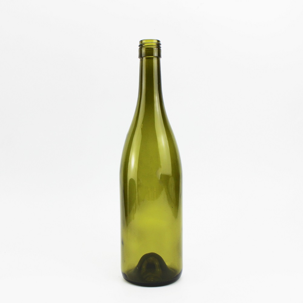 Dark Green Burgundy Shape 750ML 500ML Wine Glass Bottle Manufacturer