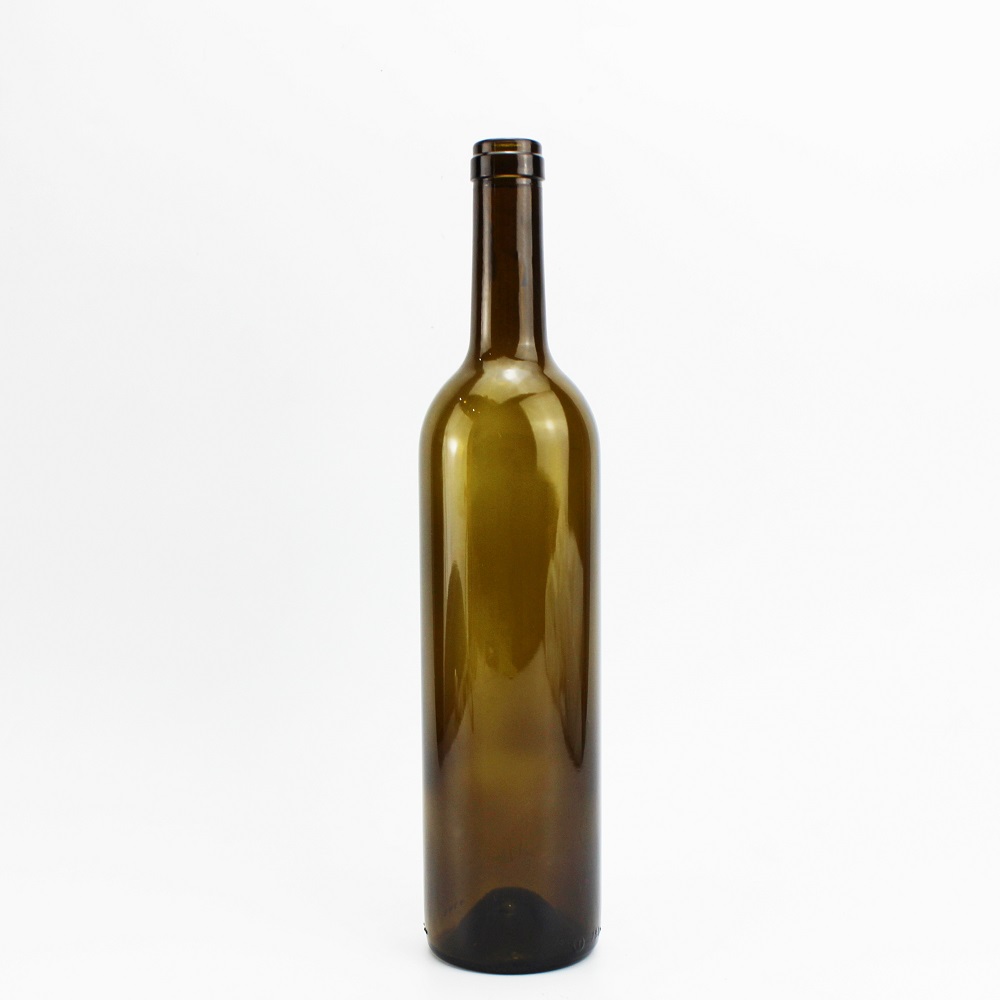 Factory Price 750ML Olive Green Bordeaux Wine Bottle Glass