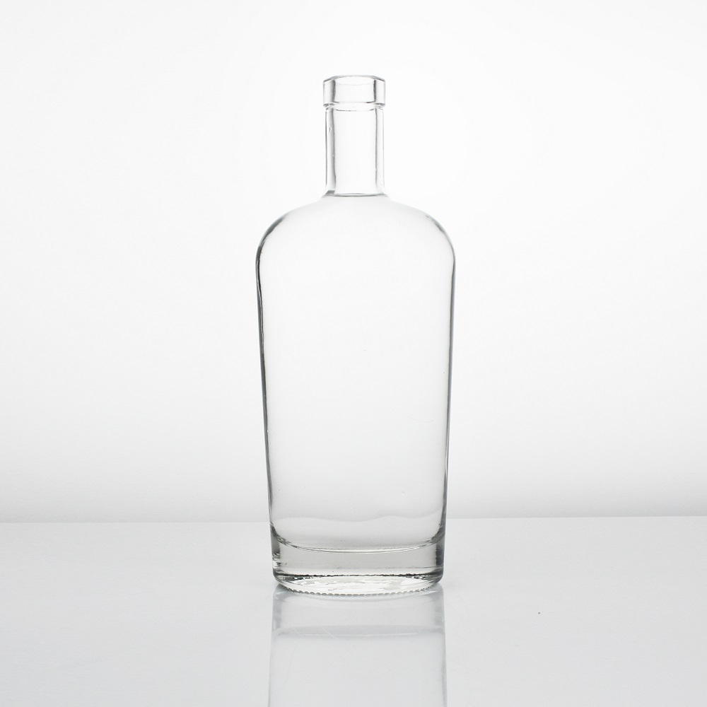 Liquor Clear Bottle Glass 750ml Philadelphia Flask Bottle For Whiskey Vodka Gin