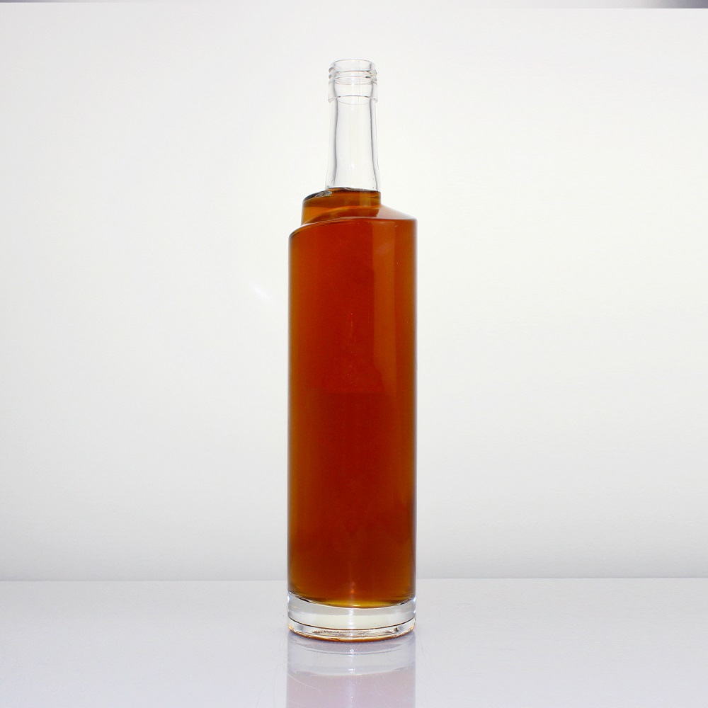 Favorable Price Custom New Style 750ml Clear Whisky Brandy Glass Bottle